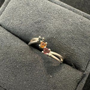 Natural Brazil Tourmaline in 925 Silver Ring Size 9